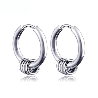 Foto 1 | Foto 1 | Pendientes Huoguo En Forma De Gotas De Aleación De Plata Para Hombre - Venta Internacional.