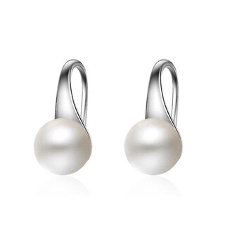 Foto 1 | Foto 1 | Pendientes Huoguo Chapados En Plata Redondos Con Gancho Colgante 4 Unidades Para Mujer - Venta Internacional.