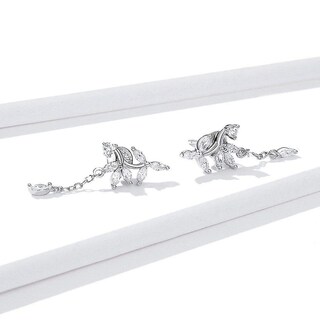Foto 3 | Foto 3 | Pendientes Huoguo Chapados En Plata Brillantes Y Deslumbrantes Para Boda De Mujer - Venta Internacional.