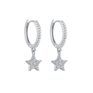 Foto 1 | Foto 1 | Pendientes Huoguo Con Forma De Estrella De Cinco Puntas Chapados En Plata Para Mujer - Venta Internacional.