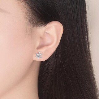 Foto 2 | Foto 2 | Juego De 3 Pendientes Con Forma De Copo De Nieve Para Mujer  Chapados En Plata - Venta Internacional.