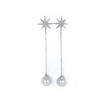 Pendientes Huoguo Pendientes Colgantes Chapados En Plata Para Mujer - Venta Internacional.