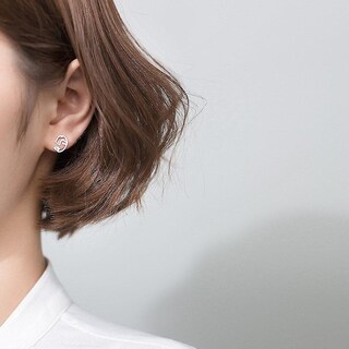 Foto 3 | Foto 3 | Pendientes Chapados En Plata Para Cara Y Labios Para Mujer - Venta Internacional.