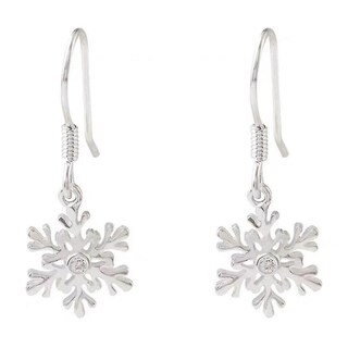 Foto 1 | Foto 1 | Pendientes Huoguo Chapados En Plata Con Forma De Copo De Nieve Hueco Juego De 3 - Venta Internacional.