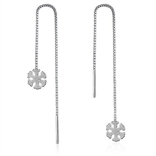 Foto 1 | Foto 1 | Pendientes Huoguo Exquisite Con Forma De Copo De Nieve Con Borla Larga Cobre X3 - Venta Internacional.
