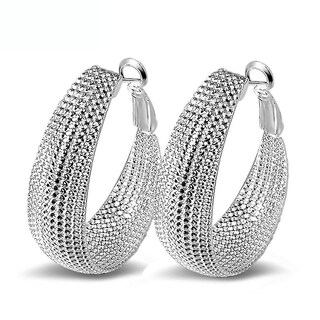 Foto 1 | Foto 1 | Pendientes Huoguo De Aleación Exagerada Bañados En Plata Para Uso Diario - Venta Internacional.