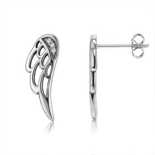 Foto 1 | Foto 1 | Pendientes Huoguo Chapados En Plata Con Diseño De Alas De Elfo Para Mujer - Venta Internacional.
