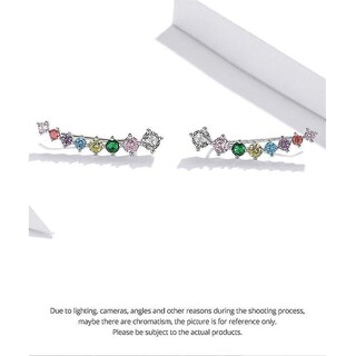 Foto 3 | Foto 3 | Pendientes Huoguo Rainbow Bubble Stud De Plata De Ley 925 - Venta Internacional.