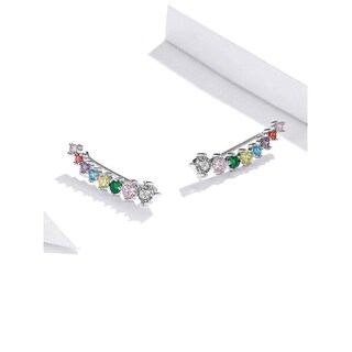 Foto 5 | Foto 5 | Pendientes Huoguo Rainbow Bubble Stud De Plata De Ley 925 - Venta Internacional.