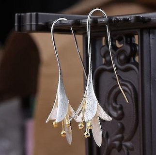 Foto 2 | Foto 2 | Pendientes Colgantes Con Gancho De Plata De Ley 925 Para Mujer - Venta Internacional.