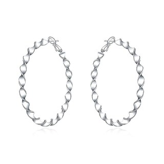 Foto 1 | Foto 1 | Pendientes Huoguo Chapados En Plata Con Forma De Línea Retorcida Juego De 3 Para Mujer - Venta Internacional.