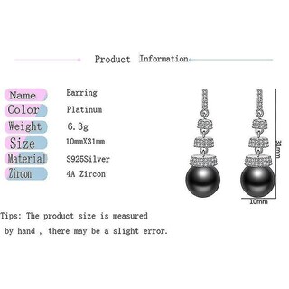 Foto 2 | Foto 2 | Pendientes Huoguo De Plata De Ley 925 Con Forma De Orecchino Largo Y Perla Gris - Venta Internacional.