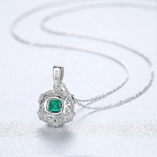 Foto 3 | Foto 3 | Colgantes Huoguo Colgantes De Plata 925 Con Circonita Verde - Venta Internacional.