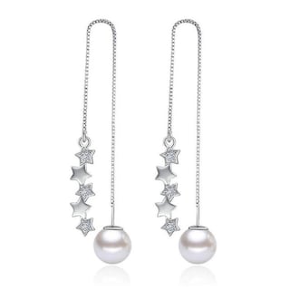 Foto 1 | Foto 1 | Pendientes Huoguo Chapados En Plata A La Moda Femenina 2 Unidades - Venta Internacional.