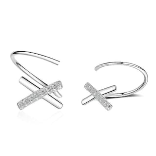 Foto 1 | Foto 1 | Pendientes Huoguo Simples Con Forma De Aro Transparente En Forma De Cobre Para Mujer 2 Unidades - Venta Internacional.
