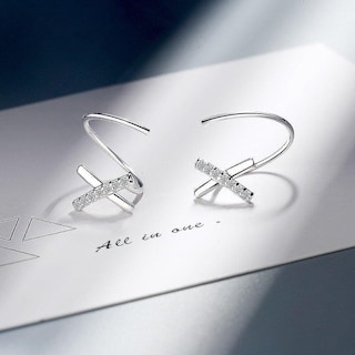 Foto 3 | Foto 3 | Pendientes Huoguo Simples Con Forma De Aro Transparente En Forma De Cobre Para Mujer 2 Unidades - Venta Internacional.