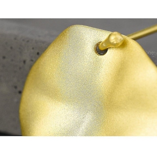 Foto 4 | Foto 4 | Pendientes Huoguo De Plata De Ley 925 Chapada En Oro Hoja De Loto - Venta Internacional.