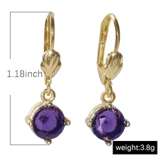 Foto 1 | Foto 1 | Pendientes Huoguo Con Circonitas Para Mujer Color Cobre - Venta Internacional.
