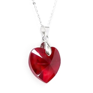 Foto 2 | Foto 2 | Collar y Aretes Joyería Zvezda Heart color Rojo con Plata