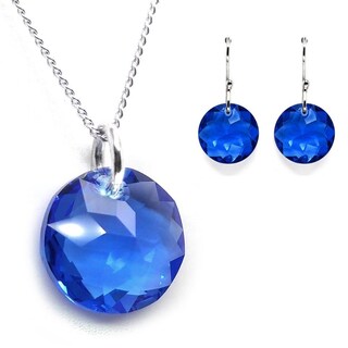 Foto 1 | Foto 1 | Collar y Aretes Joyería Zvezda Classic Azul con Plata