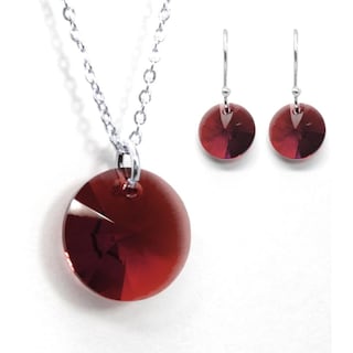 Foto 1 | Foto 1 | Collar y Aretes Joyería Zvezda Xilion Rojo con Plata