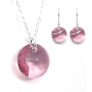 Foto 1 | Foto 1 | Collar y Aretes Joyería Zvezda Xilion Rosa con Plata