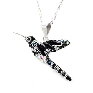 Foto 2 | Foto 2 | Collar y Aretes Joyería Zvezda Colibrí Negro con Plateado