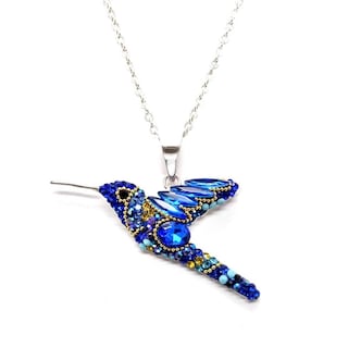 Foto 2 | Foto 2 | Collar y Aretes Joyería Zvezda Colibrí Azul
