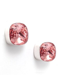 Foto 1 | Foto 1 | Aretes Joyería Zvezda ZAR-CSH12-RPE-P color Rosa Poste con Plata