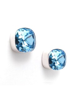 Foto 1 | Foto 1 | Aretes Joyería Zvezda ZAR-CSH12-AQU-P Cushion Aquamarine Poste con Plata