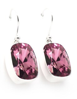 Foto 1 | Foto 1 | Aretes Joyería Zvezda ZAR-BAG18-ROS-G Baguette Rose Gancho con Plata