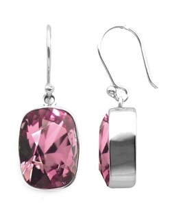 Foto 2 | Foto 2 | Aretes Joyería Zvezda ZAR-BAG18-ROS-G Baguette Rose Gancho con Plata