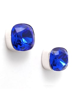 Foto 1 | Foto 1 | Aretes Joyería Zvezda Azul Cushion Majestic Blue Poste con Plata