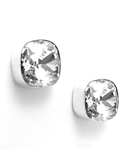 Foto 1 | Foto 1 | Aretes Joyería Zvezda Cushion Crystal Poste con Plata