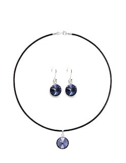 Foto 2 | Foto 2 | Collar y Aretes Zvezda Rivoli Tanzanite con Plata y Caucho