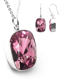 Foto 1 | Foto 1 | Collar y Aretes Zvezda Baguette Rose con Plata