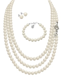 Foto 1 | Foto 1 | Collar/Aretes/Pulsera Zvezda ZET-PRL-TR-CRM color Blanco - Perlas de Cristal