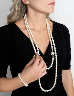Foto 2 | Foto 2 | Collar/Aretes/Pulsera Zvezda ZET-PRL-TR-CRM color Blanco - Perlas de Cristal