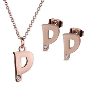 Foto 1 | Foto 1 | Set e Joyería Luckyly Baño de Oro Rosa 18K Yara Letra P