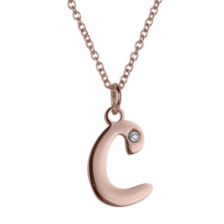 Foto 2 | Foto 2 | Set de Joyería Luckyly Yara Collar y Aretes Baño de Oro Rosa 18K Letra C para Mujer