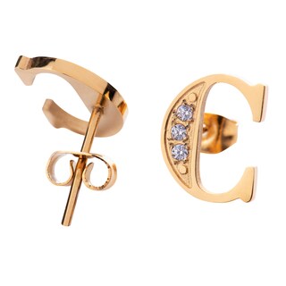 Foto 3 | Foto 3 | Collar y Aretes LuckyLy Baño de Oro 18K Letra C para Mujer
