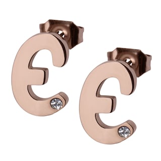 Foto 3 | Foto 3 | Set de Joyería LuckyLy Yara Collar y Aretes Baño de Oro Rosa 18K Letra E para Mujer