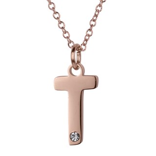 Foto 2 | Foto 2 | Set de Joyería LuckyLy Yara Collar y Aretes Baño de Oro Rosa 18K Letra T para Mujer