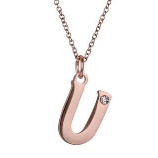 Foto 2 | Foto 2 | Set de Joyería LuckyLy Yara Collar y Aretes Baño de Oro Rosa 18K Letra U para Mujer