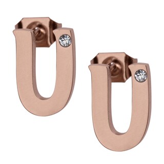 Foto 3 | Foto 3 | Set de Joyería LuckyLy Yara Collar y Aretes Baño de Oro Rosa 18K Letra U para Mujer