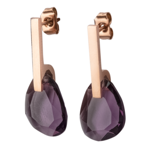 Foto 3 | Foto 3 | Set Juego de Joyería para Mujer, Aretes y Collar con Cristal Luckyly, Modelo Amber Morado