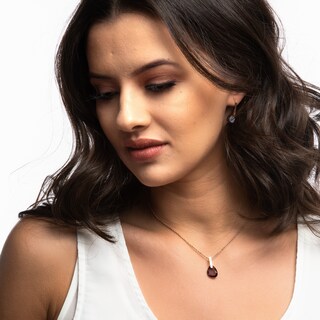 Foto 4 | Foto 4 | Set Juego de Joyería para Mujer, Aretes y Collar con Cristal Luckyly, Modelo Amber Morado