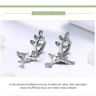 Foto 5 | Foto 5 | Pendientes Huoguo Bird Drop Spring Con Forma De Colibríes De Plata 925 - Venta Internacional.