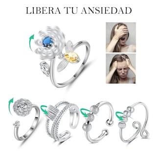 Foto 2 | Foto 2 | Anillo Antiansiedad Malubero color Plata 5 Piezas
