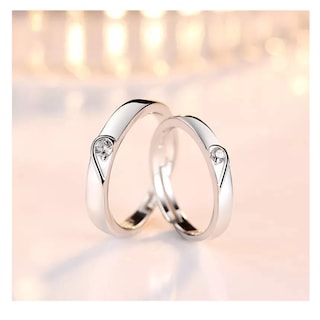 Foto 2 | Foto 2 | 2 Anillos Promesa Belug de Plata Fina 925 Corazón Parejas Compromiso